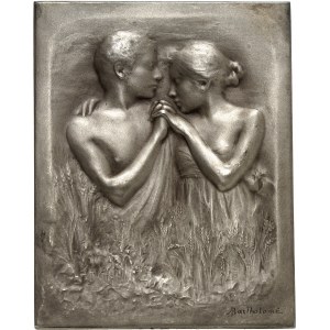 Třetí republika (1870-1940). Medaile, Tendres amants, heureux époux od Alberta Bartholomé, SAMF n° 19 1905, Paříž.