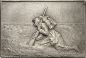 Tretia republika (1870-1940). Medaila, Vojaci od Paula Rogera-Bloche, SAMF č. 68 1905, Paríž.