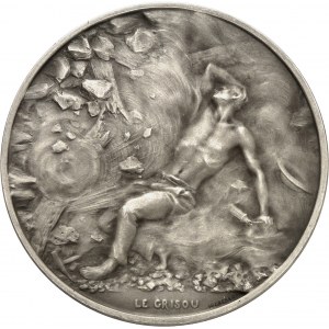 Trzecia Republika (1870-1940). Médaille, les mineurs et le coup de grisou by Henri Greber, SAMF n° 56 1906, Paryż.