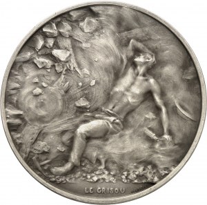 Terza Repubblica (1870-1940). Médaille, les mineurs et le coup de grisou di Henri Greber, SAMF n° 56 1906, Parigi.