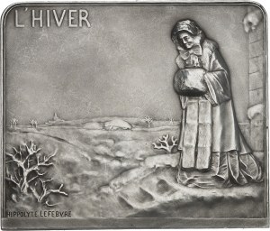 IIIe République (1870-1940). Médaille, Printemps et Hiver par Hippolyte Lefebvre, SAMF n° 28 1909, Paris.