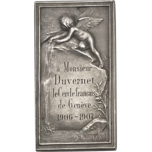 IIIe République (1870-1940). Plaquette, la Source ou Chloé à la vasque, par J.-B. Daniel-Dupuis ND (1907), Paris.