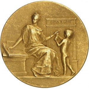 Terza Repubblica (1870-1940). Medaglia d'oro, Caisse d'épargne de Nantes, di J.-B. Daniel-Dupuis 1906, Parigi.