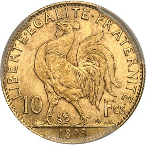 Terza Repubblica (1870-1940). 10 franchi Marianne 1899, Parigi.