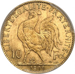 Tretia republika (1870-1940). 10 frankov Marianne 1899, Paríž.