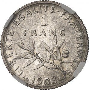 Třetí republika (1870-1940). 1 frank Semeuse 1903, Paříž.