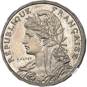 Třetí republika (1870-1940). Piéfort de 25 centimes Patey, 2e type à 22 pans 1904, Paříž.