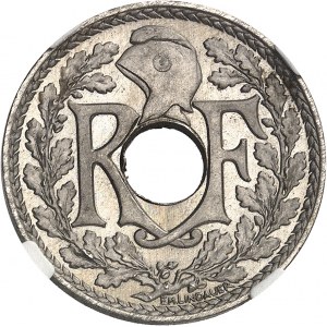 Tretia republika (1870-1940). Skúšobný kus pre 25-centimetrovú mincu Lindauer, veľký modul, poniklovaný 1914, Paríž.