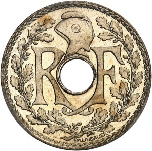 IIIe République (1870-1940). Proof of 25 centimes Lindauer in nickel silver, Frappe spéciale (SP) 1937, Paris.
