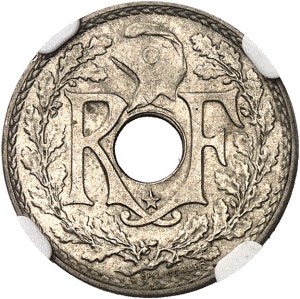 Third Republic (1870-1940). 5-centime Lindauer, star variety 1938, Paris.