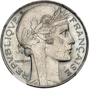Trzecia Republika (1870-1940). Hybrydowy dowód Morlon/Domard o nominale 1 franka ND (1930), Paryż.