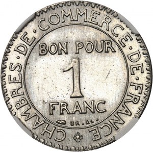Tretia republika (1870-1940). Morlon/Domard hybridný proof 1 franku ND (1930), Paríž.
