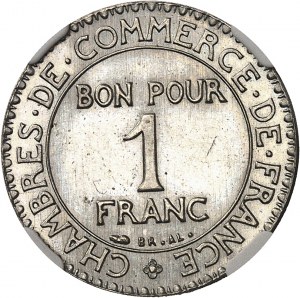 Trzecia Republika (1870-1940). Hybrydowy dowód Morlon/Domard o nominale 1 franka ND (1930), Paryż.
