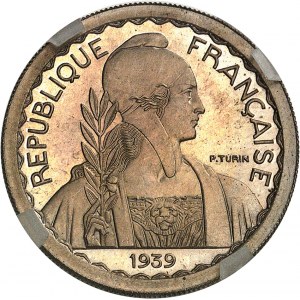 Tretia republika (1870-1940). Skúška 10 frankov Turínsky hybrid 26 mm a hmotnosť 7 g 1929-1939, Paríž.