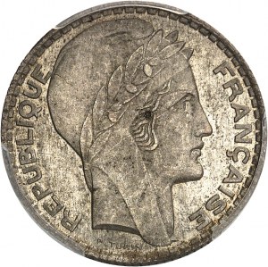 IIIe République (1870-1940). Essai de 5 francs Turin en argent, Frappe spéciale (SP) 1929, Paris.