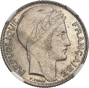 Tretia republika (1870-1940). Skúška 5 frankov Turín z meďnatého niklu (24 MM - 6 GR) 1933, Paríž.