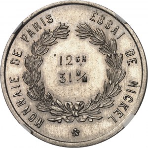 IIIe République (1870-1940). Essai de 5 francs par Lavrillier, au type Cérès et Oudiné 18-- (1933), A, Paris.