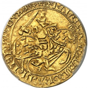 Brittany, François I (1442-1450), Golden shield with knight or florin with rider ND, R, Rennes.