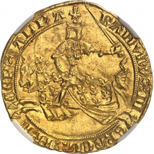 Orange (Księstwo), Raymond V (1340-1393). Franc à cheval ND (po 1360 r.), Orange.