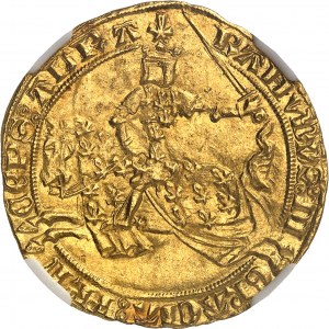 Oranžské kniežatstvo, Raymond V. (1340-1393). Franc à cheval ND (po roku 1360), Orange.