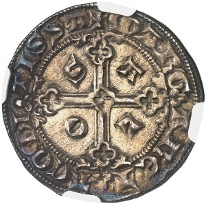 Fiandre (contea di), Margherita di Costantinopoli (1244-1280). Piccolo gros o doppio esterlino con aquila ND (dopo il 1275), Aalst.