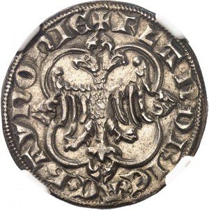 Flandern (Grafschaft), Margarete von Konstantinopel (1244-1280). Kleiner großer oder doppelter Esterlin mit dem ND-Adler (nach 1275), Aalst.