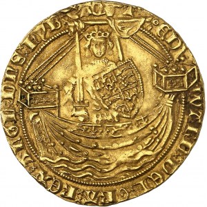 Edoardo III (1327-1377). Nobile d'oro, 4° periodo, periodo del Trattato di ND (1361-1369), Londra.