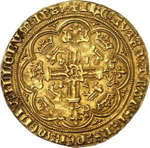 Edward III (1327-1377). Złoty szlachcic, 4 okres, okres traktatu ND (1361-1369), Londyn.