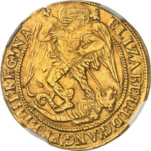 Alžběta I. (1558-1603). Zlatý anděl, 6. vydání ND (1582-1583), Londýn.