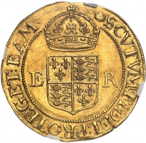Alžbeta I. (1558-1603). Pol libry, 6. emisia ND (1592-1595), Londýn.