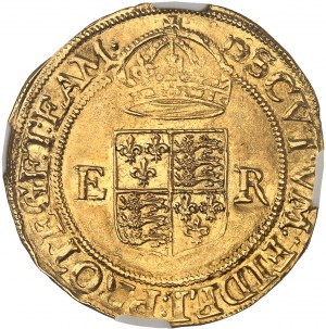 Elżbieta I (1558-1603). Pół funta, 6. emisja, z małym popiersiem ND (1594-1596), Londyn.