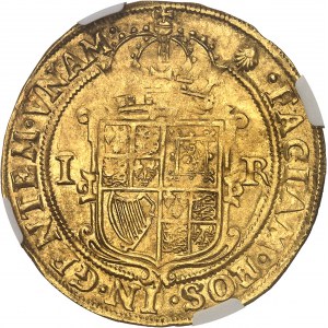 Jacques Ier (1603-1625). Unité d’or valant 20 shillings, 4e buste ND (1606-1607), Londres.