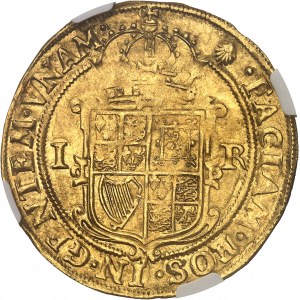 James I (1603-1625). Unit of gold worth 20 shillings, 4th ND bust (1606-1607), London.