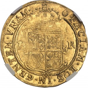 Jakub I. (1603-1625). Jednotka zlata v hodnote 20 šilingov, 4. busta ND (1606-1607), Londýn.