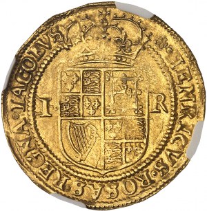 Jakub I (1603-1625). Podwójna korona, 4. popiersie ND (1605-1606), Londyn.