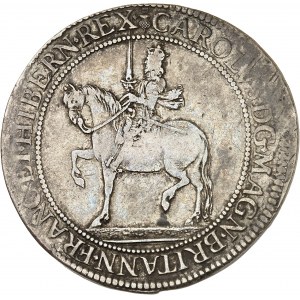 Scozia, Carlo I (1625-1649). Moneta da 60 scellini, terza emissione di Briot ND (1637-1642), Edimburgo.