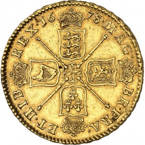Carlo II (1660-1685). 5 ghinee 1678/7, Londra.