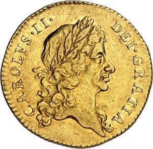 Karel II (1660-1685). Guinea, 3. poprsí 1671, Londýn.