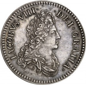 Škótsko, James Francis Stuart (VIII), pretendent (1701-1766). Koruna, neskôr vyrazená do striebra, Matthew Young 1716 (1828).