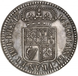 Écosse, Jacques François Stuart (VIII), prétendant (1701-1766). Couronne (crown), frappe postérieure en argent, par Matthew Young 1716 (1828).