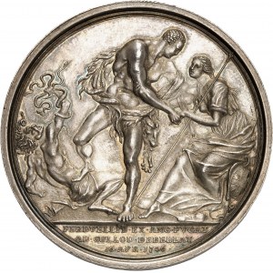 Jerzy II (1727-1760). Medal, Zwycięstwo księcia Williama Augusta z Cumberland w bitwie pod Culloden, autorstwa R. Yeo 1746, Londyn.