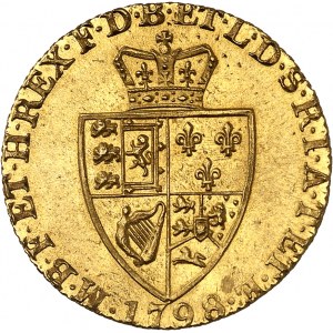 Georg III (1760-1820). Guinea, 5. Büste 1798, London.