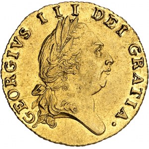 Georges III (1760-1820). Demi-guinée, 5e tête 1787, Londres.