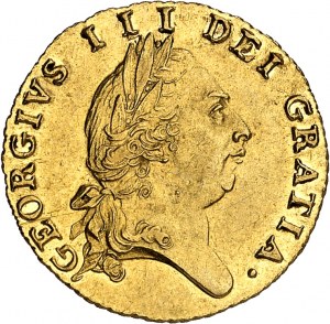 Giorgio III (1760-1820). Mezza ghinea, 5° testa 1787, Londra.
