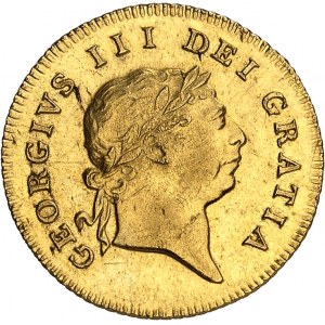Georges III (1760-1820). Demi-guinée, 7e tête 1809, Londres.