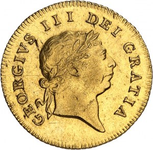 Jiří III (1760-1820). Půlguinea, 7. hlava 1809, Londýn.