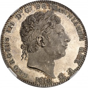 Georg III (1760-1820). Krone (crown) 1818 - LIX, London.