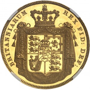 Giorgio IV (1820-1830). 5 sterline, smerigliato (PROVA) 1826, Londra.