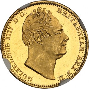 William IV (1830-1837). Half-sovereign, small module, burnished flan (PROOF) 1831, London.