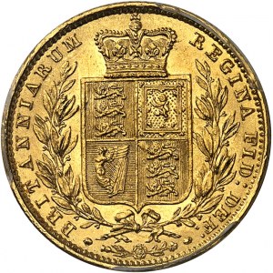 Victoria (1837-1901). Sovereign, WW-Signatur in Relief 1853, London.